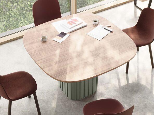 Table de réunion modulaire Xut carrée - pieds en aluminium - Akaba_0