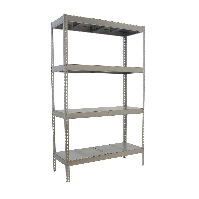 SimonRack Rayonnage industriel, 2000x1500x600 mm, 400 kg au point de flexion, 4 étagères métalliques, rayonnage garage, Galvanisé- Ecoforte - arge_0