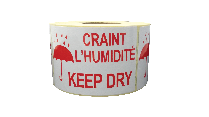 Étiquette craint l'humidité - Keep Dry - Pour envois internationaux - Formats variés_0