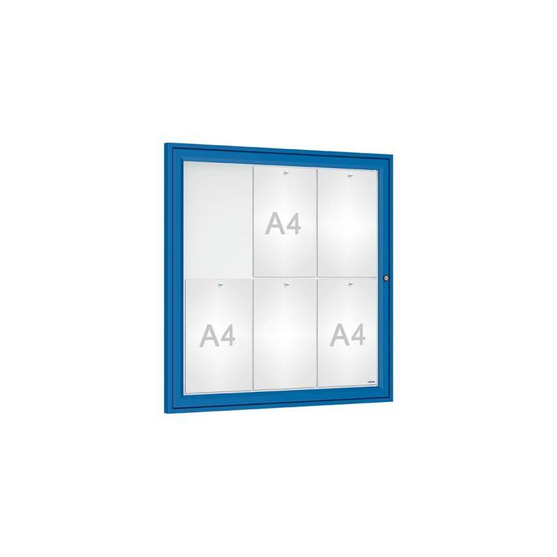 Vitrine d'intérieur peinte - 2 à 9 A4 - Plexi-rigide 4 mm - Fabrication française_0
