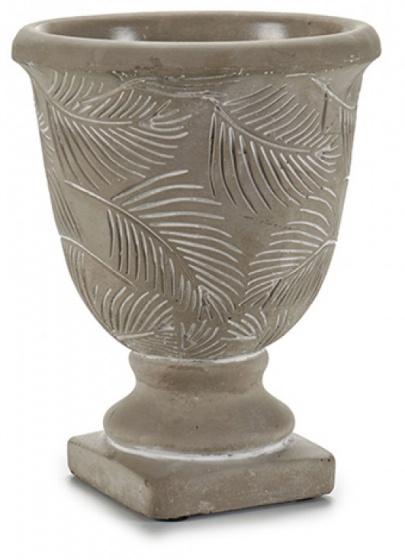 IBERGARDEN pot de fleurs - 16 x 13 cm - pierre gris foncé_0