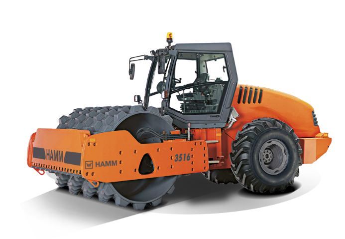 Compacteur monocylindre 3516 P H176 - Hamm - cylindre à pieds dameurs - poids 15 855 kg_0