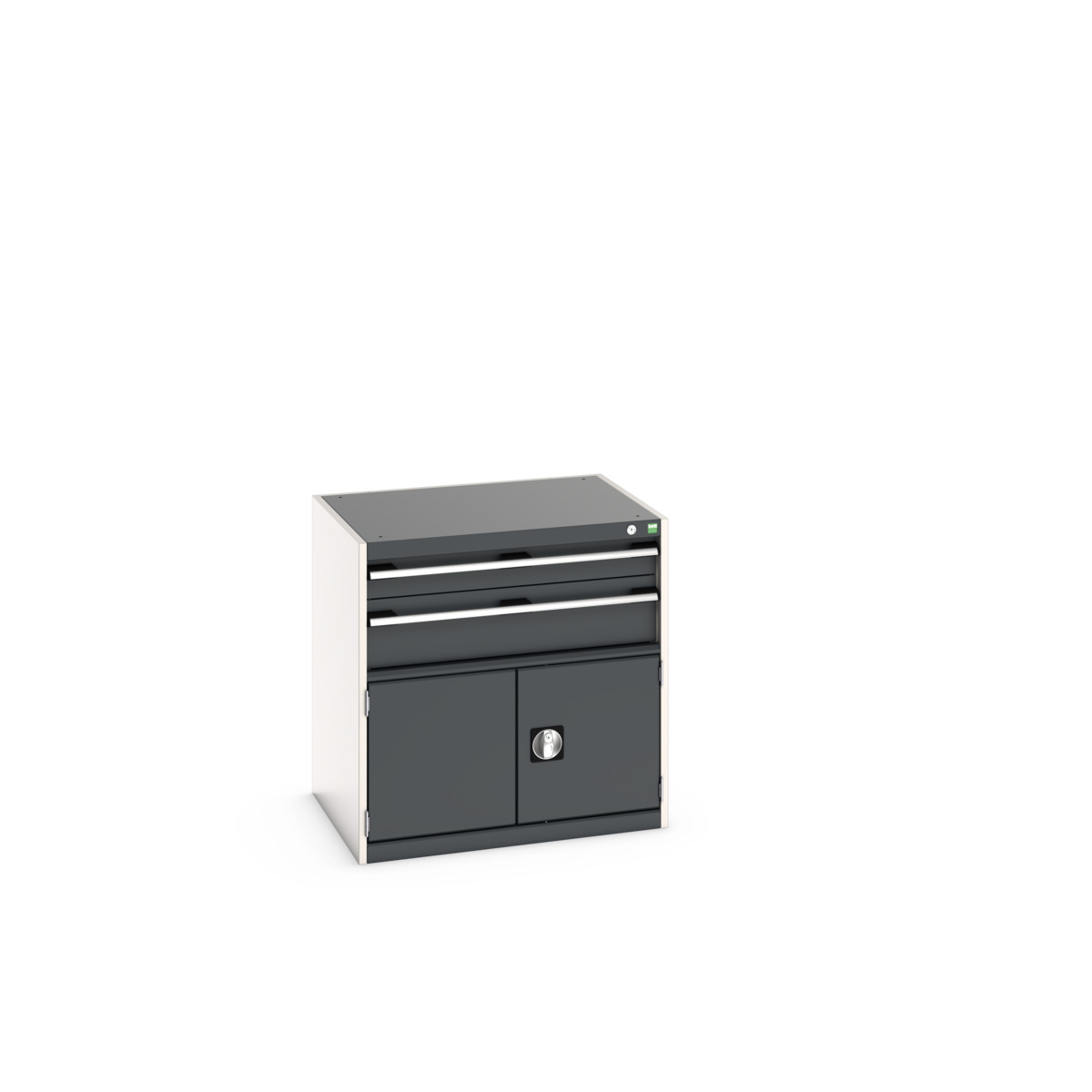 Armoire à tiroirs et à porte Cubio - 2 tiroirs SL-868-3.1 - Référence 40020021 - LxPxH 800x650x800 mm_0