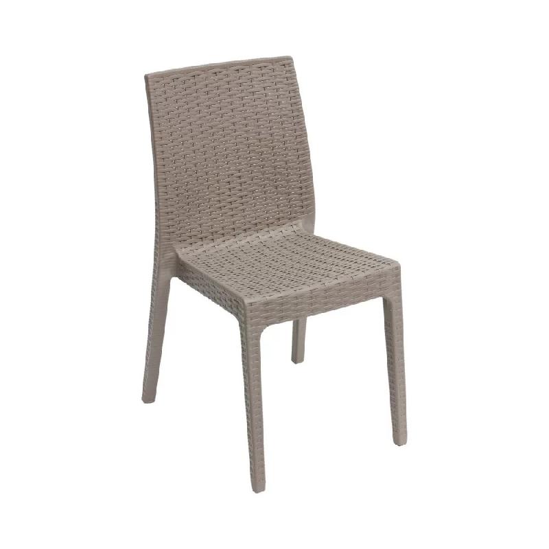 Chaise en résine SELENE - Stamp - Polypropylène tissé - Utilisation intérieure et extérieure - Empilable par 8_0