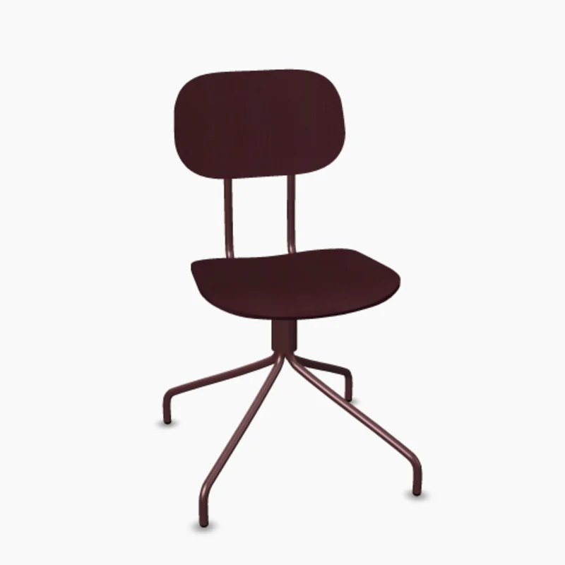 Chaise pivotante NEW SCHOOL assise en bois_0