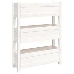 Helloshop26 - Jardinière bac lit surélevé plantes fleurs terrasse jardin 77 x 25 x 104,5 cm bois massif de pin blanc 02_0037845 - 3000217636310_0