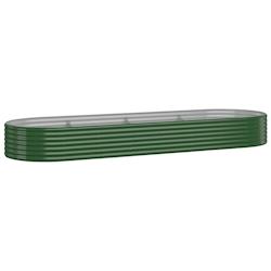 Helloshop26 - Jardinière bac lit surélevé plantes fleurs terrasse jardin de jardin acier enduit de poudre 322 x 100 x 36cm vert 02_0039628 - 300021_0