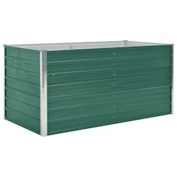 Helloshop26 - Jardinière lit surélevé plantes fleurs jardin 160 x 80 x 77 cm acier galvanisé vert 02_0000796 - 3000071291533_0