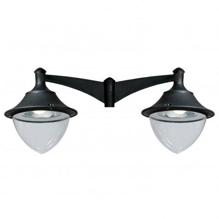 Luminaire pour mât 2 bras gunther-48 ip65 e27 2x70w noir_0