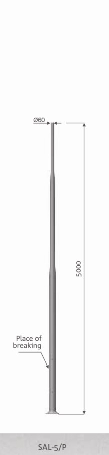 Mât d'éclairage public basculant / hauteur 5 m / en aluminium_0