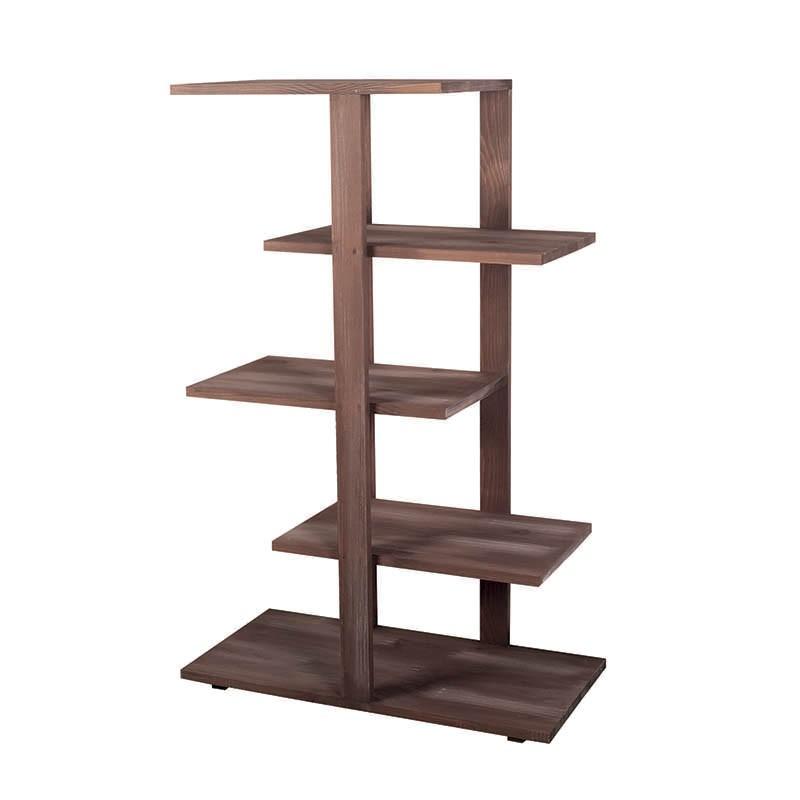 Meuble présentoir pin 4 étages Madera - GRIS_0