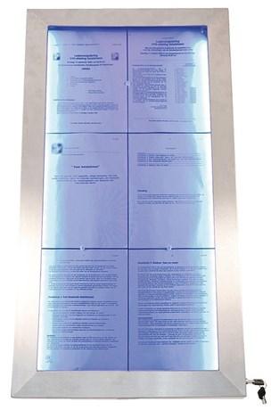 PORTE MENU 6 PAGES A4 AFFICHAGE LED COULEURS