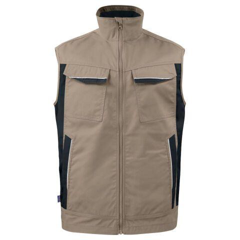 PROJOB 5706 BODYWARMER MULTIPOCHES PRIO KHAKI - TAILLE XXXL