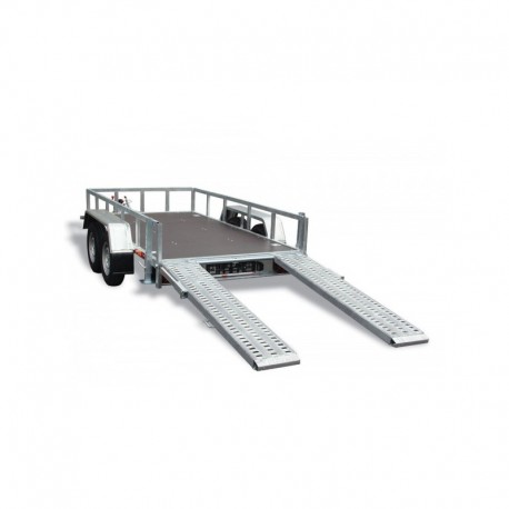 Remorque porte-engins Tema Builder 2 - PTAC 3000 kg - 2 essieux, roues 165R13C_0