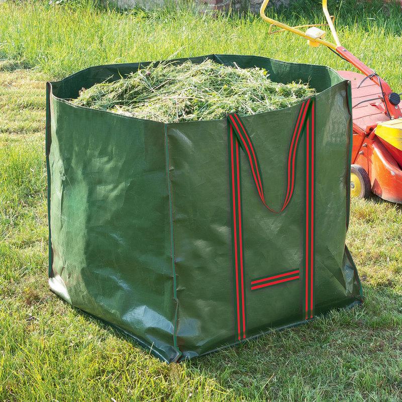 parc Pour jardin 2 sacs à déchets robustes pour ramasser les feuilles Vert Réutilisables DELITLS Sacs poubelle de jardinage avec poignées pelouse 