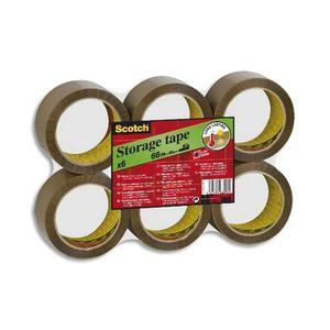 Scotch adhésif d'emballage low noise polypropylène silencieux 50 microns h50 mm x l66 mètres havane bp625_0