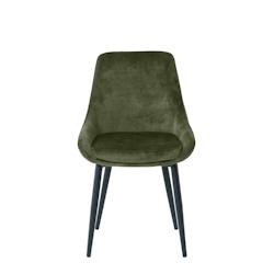 SIT Möbel Lot de 2 chaises en velours | Accoudoirs Supposed | Revêtement en velours vert | Pieds en métal noir | L 48 x P 57 x H 84 cm - multicolor_0