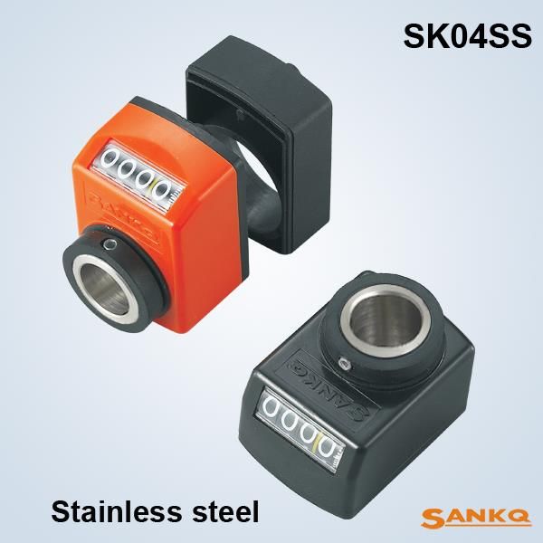 Sk04ss - Indicateur de position numérique mécanique Sankq - Arbre creux max Ø14 mm - Acier inoxydable_0