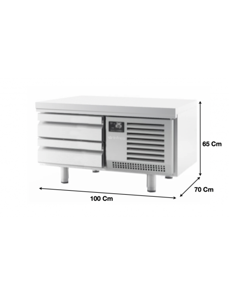 Soubassement réfrigéré positif 2 tiroirs Infrico - GN1/1 et autres formats - Référence : MSG1000_0