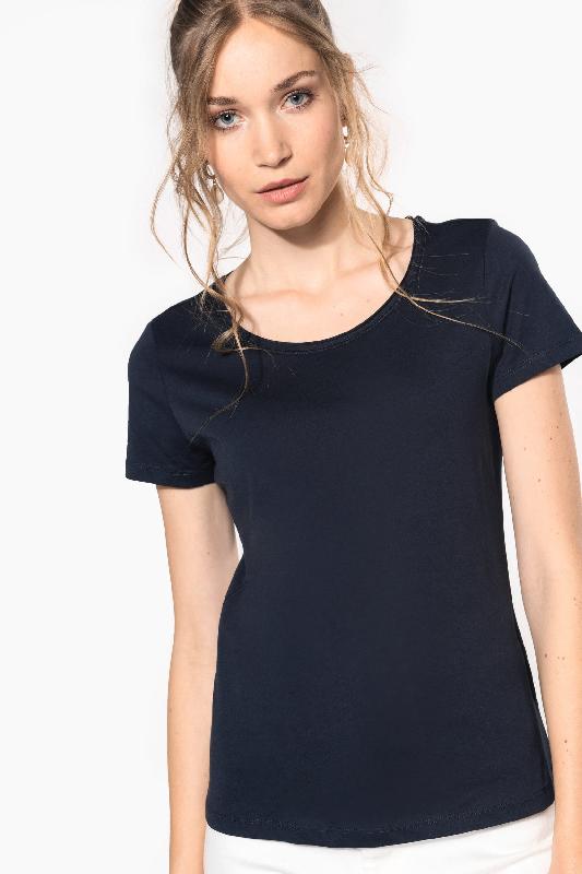 T-shirt bio femme - col à bords francs - manches courtes - Réf : K399 - Kariban_0