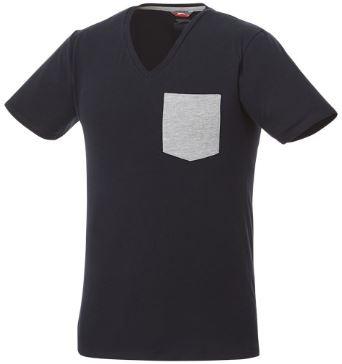 T-shirt manches courtes avec poche pour homme - Gully 33023490 - 100% coton, col V, jersey 150 g/m²_0