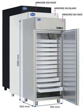 Armoire réfrigérée pâtisserie 900 - 600x800 - inox - froid ventilé - gaz R452A - tropicalisé +43°C_0