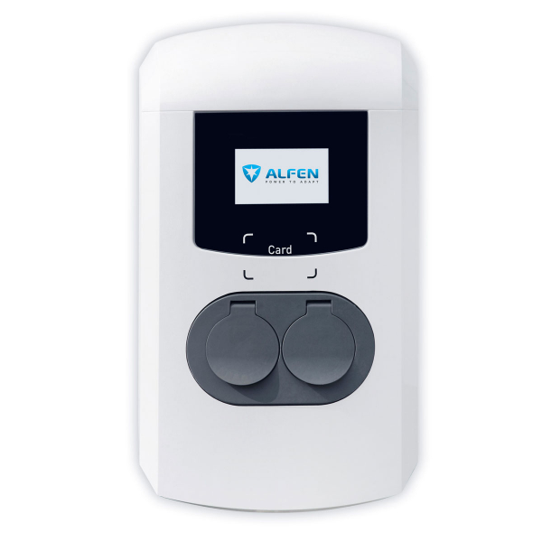 Borne de recharge double Pro Line en copropriété - Type 2S - 2 x 22kW - 10-32A réglable - 4G UMTS RFID MID - réf. 904461206 - Alfen_0