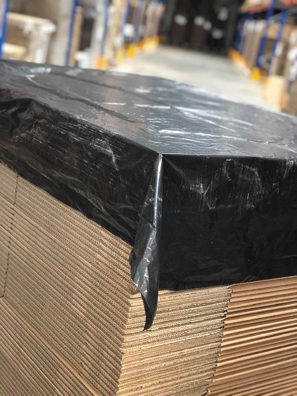 Coiffe palette plastique - 512040 – Noir Opaque 20µ - (700 x 2) x 1600 mm_0