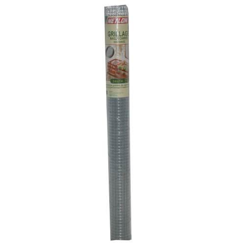 Grillage soudé gris pour animaux - Acier, H.1 x L.3 m, maille H.12 x L.12.7 mm_0