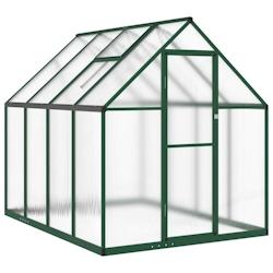 Helloshop26 - Serre tente abri plante fleur légumes avec cadre de base 224 x 169 x 195 cm aluminium vert 02_0044497 - 3000220201437_0