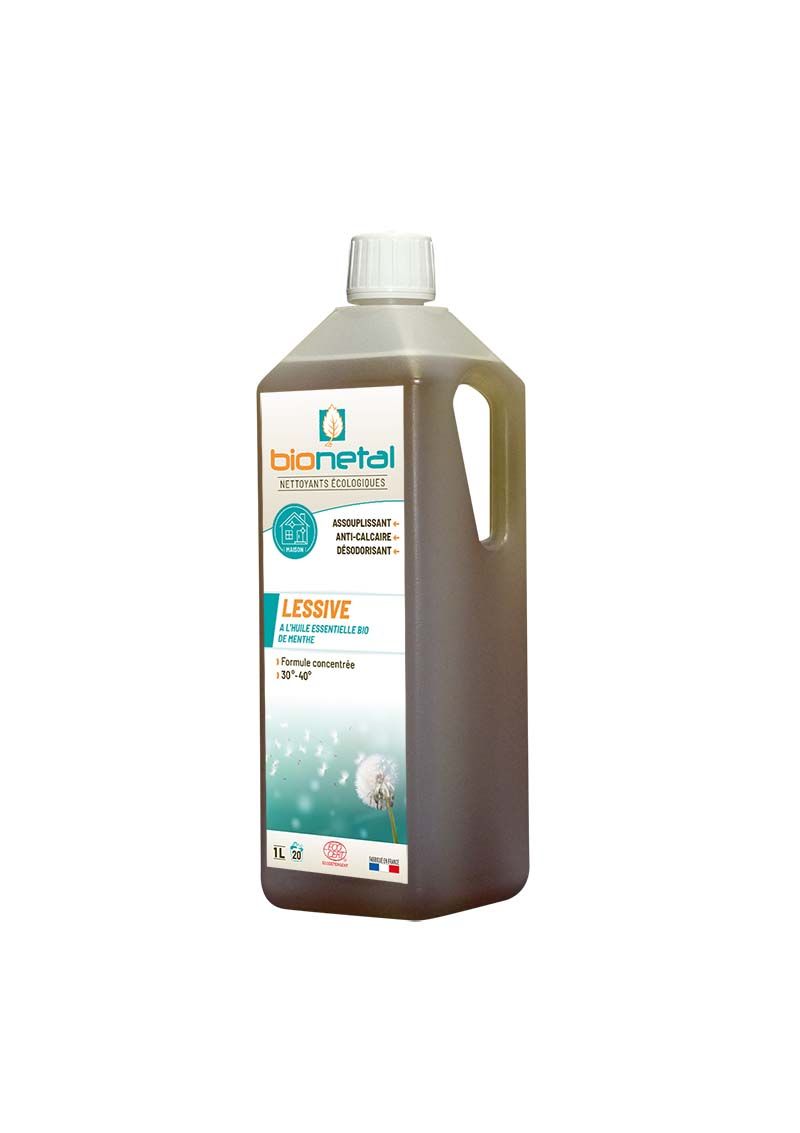 Lessive écologique Bionetal - savon de Marseille bio - adoucissant et anticalcaire - efficace à 30-40°C - certifiée ECOCERT_0