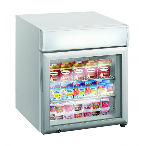 MINI VITRINE RÉFRIGÉRÉE NÉGATIVE BLANCHE PROFESSIONNELLE TEFCOLD - 50 L