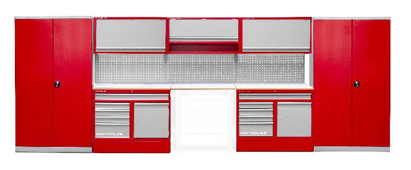 Mobilier d'atelier 5.5m avec 2 armoires de rangement MW Tools PRACO3550KK_0