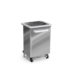 Stil Casa poubelle à pédale, acier inox, 47x37x70 cm, ouverture frontale, élastique de maintien du sac, 70 litres, acier. - 750 A/70_0