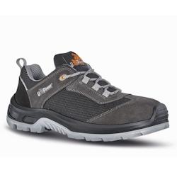 U-Power - Chaussures de sécurité basses sans métal TWISTER - Environnements secs et chauds - S1P SRC - Gris Foncé - Taille 45 - Empeigne en daim et Mesh respirant_0