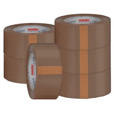 6 rubans adhésifs PVC Monta 283 havane 50 mm x 100 m_0