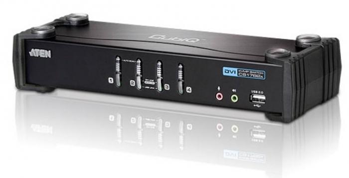 Commutateur KVM USB DVI ATEN CS1764A - 4 serveurs - Hub USB 2.0 et fonction audio_0