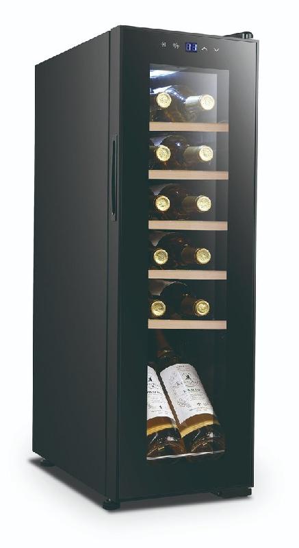 Cave à vin verticale 12 bouteilles avec compresseur - Lacor - design compact et moderne_0