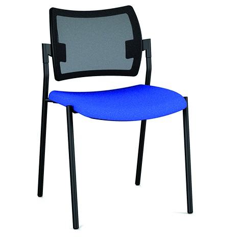 Chaise de conférence Amets avec dossier résille- SOKOA - Noir_1