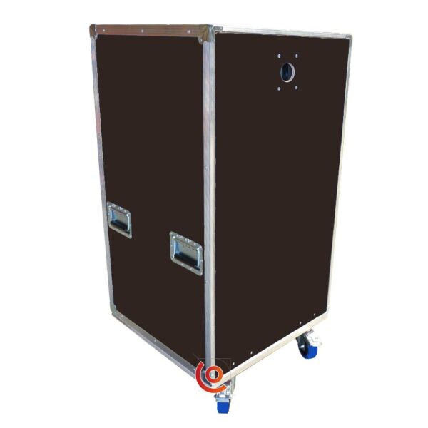 Flight case 14U rack 19 pouces - contreplaqué finition phénolique ou vinyle, roulettes en option_0