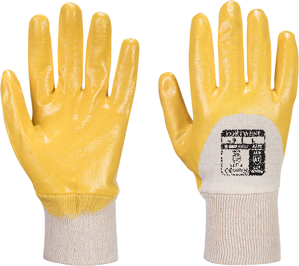 Gant nitrile dos aéré poignet tricot jaune a330, m_0