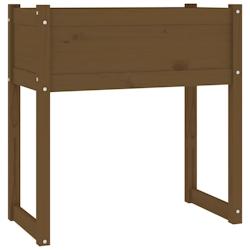 Helloshop26 - Jardinière bac lit surélevé plantes fleurs terrasse jardin 78 x 40 x 81 cm bois massif de pin marron 02_0037861 - 3000217833221_0
