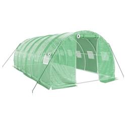 Helloshop26 - Serre tente abri plante fleur légumes avec cadre en acier 18 m² 6 x 3 x 2 m vert 02_0044554 - 3000220251180_0