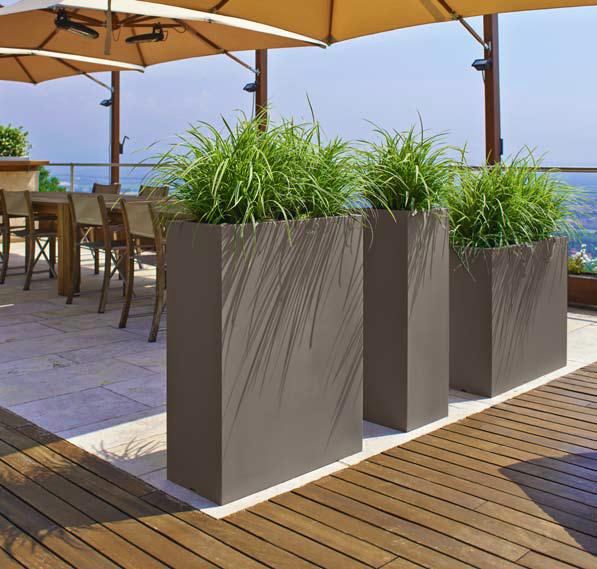 Jardinière Kube Tower E2826 - 30x30x90 cm - Volume 10L avec kit réserve d'eau A4255_0