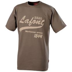 Lafont - Tee-shirt de travail manches courtes mixte NIKAN Marron Taille M - M 3609701328665_0