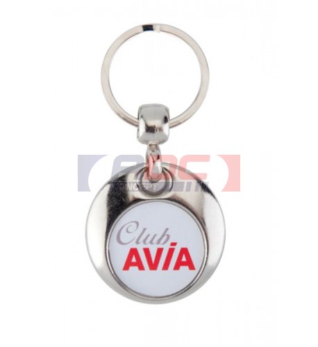 Lot de 100 porte-clés métalliques - MT-25 rond 2 faces personnalisable Ø 25 mm_0