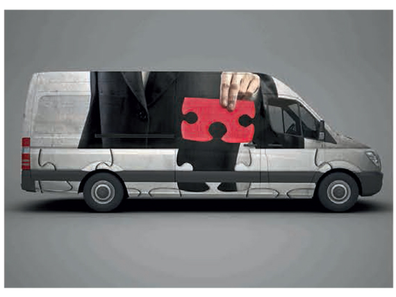 Autocollant publicitaire pour vitrine