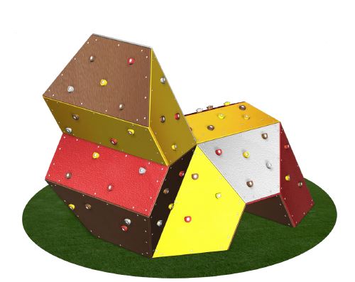 Mur d'escalade 5 blocs gamme accrobatics skbloc5 - structures de jeux a themes - crea equipements_0