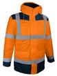 Parka/Veste amovible 4x1 haute visibilité avec manches longues amovibles - bicolore bleu marine/orange - Singer Safety®_0