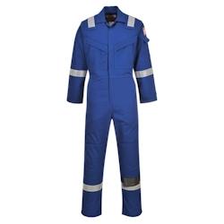Portwest - Combinaison de travail résistante aux flammes et antistatique 350g - Bleu Roi - Taille S - Bandes rétro-réfléchissantes et normes CE-CAT III_0